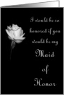 Wedding - maid of honor card