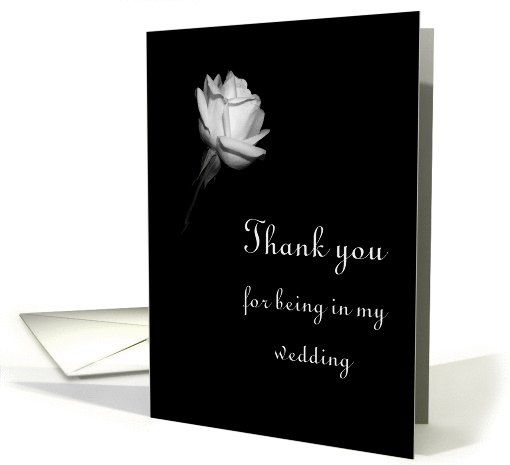 Wedding - Thank you for being in my wedding card (290546)
