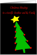 Christmas Blessings - Brother and Family card