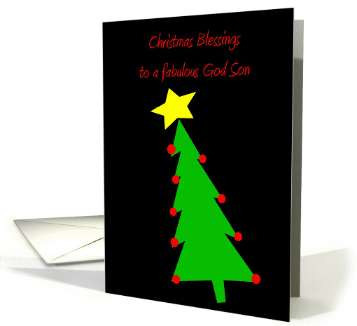 Christmas Blessings - Godson card (297477)