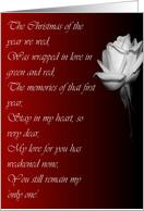 Christmas Rose - To my Husband card