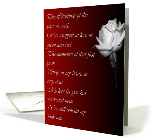 Christmas Rose - To my Wife card (299347)