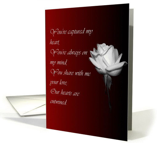 Christmas Rose - To my Fiance / Fiancee card (299353)