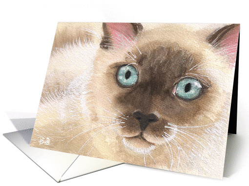 Siamese Kitten, Blank Note, Any Occasion card (1306784)