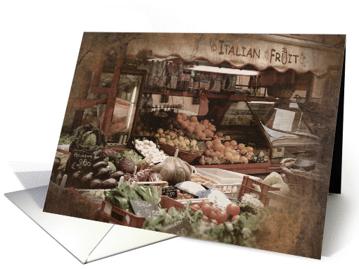 Italian Fruit Stand, Fiesole, Italy card (256569)