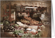 Italian Fruit Stand, Fiesole, Italy card