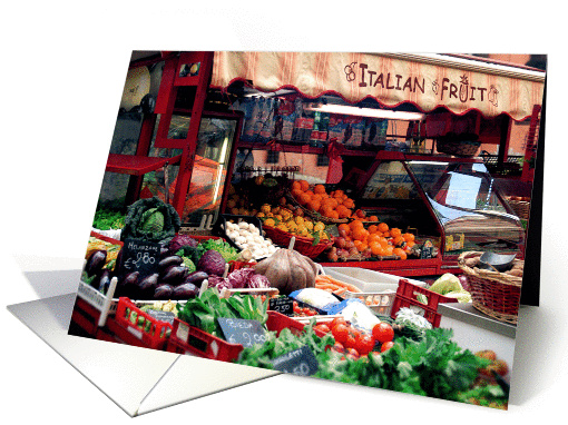 Italian Fruit Stand, Fiesole, Italy card (259695)