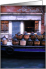 Wine Boat, Venice, Italy card