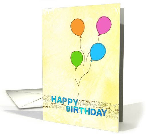 Birthday Balloons card (619347)