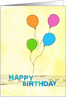 Birthday Balloons card