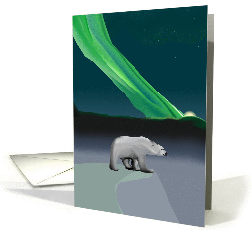 Polar Bear Nights with Aurora card (241285)