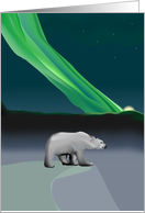 Polar Bear Nights with Aurora card