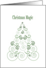 Christmas magic, Christmas Tree of Scrolls card