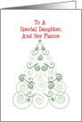 Christmas for Daughter & Fiance, beautiful tree of swirls card