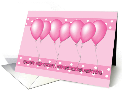 Happy Birthday, Granddaughter! Pink Balloons, Pink Bands,... (1011427)