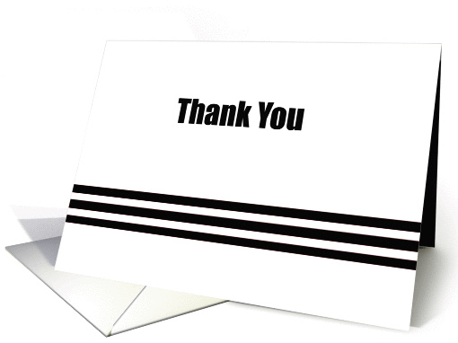 Thank You, for all of your help, 3 black stripes. card (1336678)