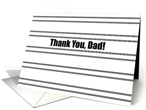 Thank You, Dad, black stripes. card (1336682)