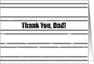 Thank You, Dad, black stripes. card
