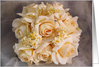 Be My Bridesmaid? Rose bouquet. card