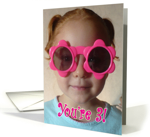 Birthday, Three year old card (313661)