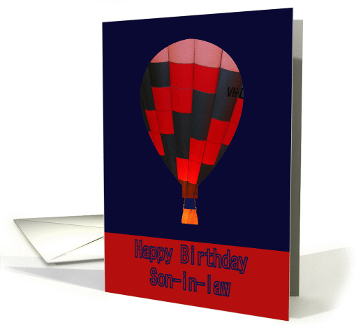 Birthday, Son-in-law, hot air balloon card (344026)