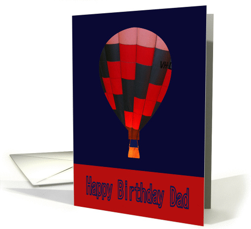 Birthday, Dad, hot air balloon card (344070)