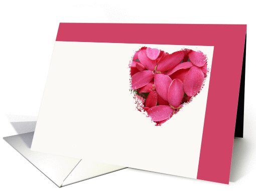 Petal heart, blank card (345479)