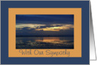 Sympathy, blue sunset card