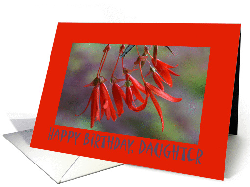 Daughter, Birthday, Bonfire Bush card (361596)