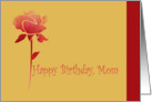 Birthday, Mom, pink rose card