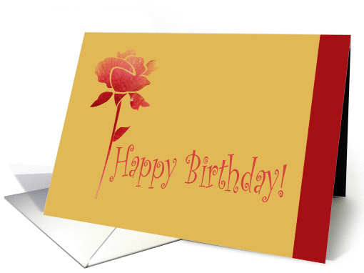 Birthday, any one, pink rose card (363404)