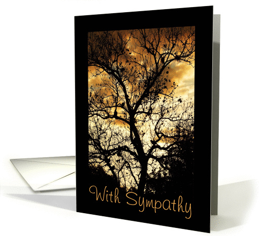 With Sympathy, tree silhouette card (364064)