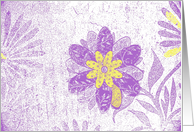 Blank card, any one, soft flowers card