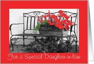 Birthday, Daughter-in-law, bench card