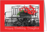 Birthday, Daughter, bench card