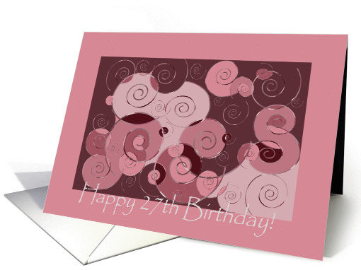 27th Birthday, swirls card (380894)