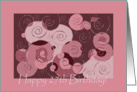 27th Birthday, swirls card