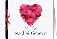 maid of Honor, Flower Hearts card