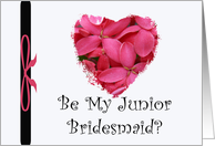 Junior Bridesmaid, Flower Hearts card