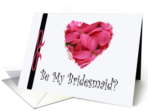 Bridesmaid, Flower Hearts card (389651)