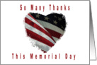 Memorial Day Thank You card