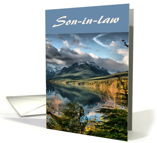 Father's Day, Son-in-law, Mountain lake card (431480)