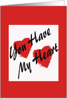 Red Hearts, Love card