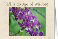 44th Birthday, Purple Orchid card