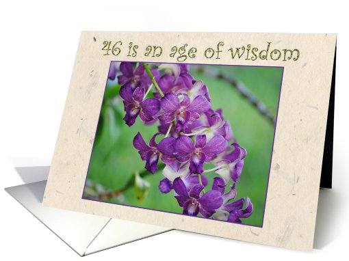 46th Birthday, Purple Orchid card (453561)
