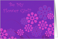 Flower Girl, Retro Flowers card