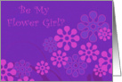 Flower Girl, Retro Flowers card