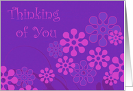 Thinking of You, Retro Flowers card