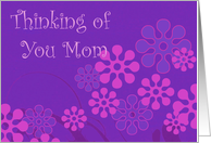 Thinking of You Mom, Retro Flowers card