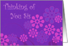 Thinking of You Sis, Retro Flowers card